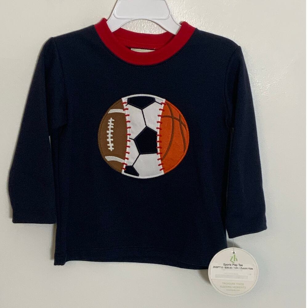 Zuccini Sports Play Long sleeve‎ tshirt size 12mo